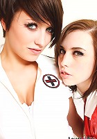 Louisa and Natalie as sexy nurses