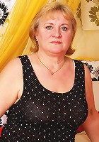 Big lady playing with her toys