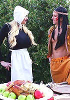 The native Pokabeaver loves his land, but he loves pussy more, and Kelly is more than willing to show him the meaning of Titsgiving