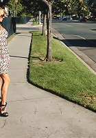 Kelly and Audrey Bitoni lick each others pussy in the backseat of the car.