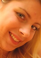 Babe Katka playing with her large hooters and a suction pump