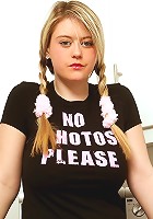 Pouring sirop on her busty boobs