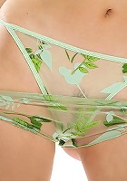 Redhead teen showing her boobies