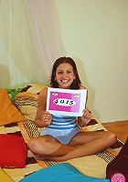 Naughty nipples babe spreads lips