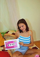 Naughty nipples babe spreads lips