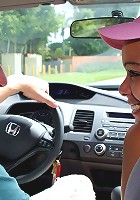 Busty brunette girl enjoys a cock