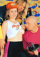 Double fucked busty teenage cutie