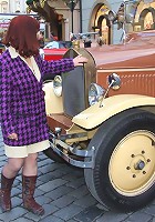 She goes home with him after a ride in a vintage car and the two of them have great granny sex