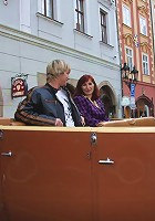 She goes home with him after a ride in a vintage car and the two of them have great granny sex